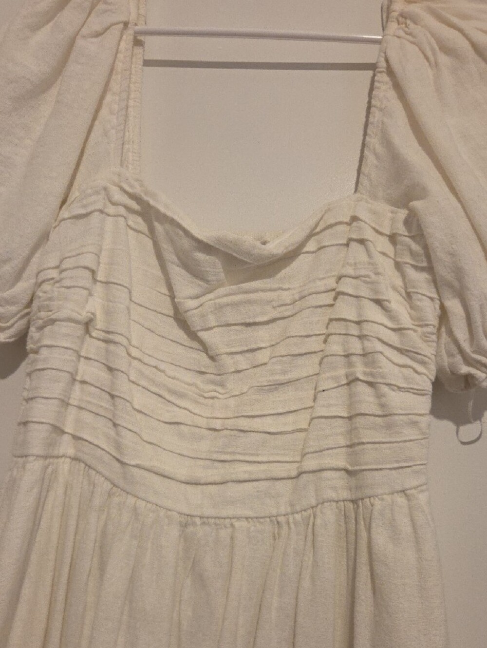 Abercrombie & Fitch Cream Puff-Sleeve Mini Dress - Picture 3 of 5